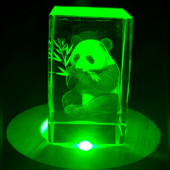 Panda Bear Crystal USB Light - Picture 3 of 6